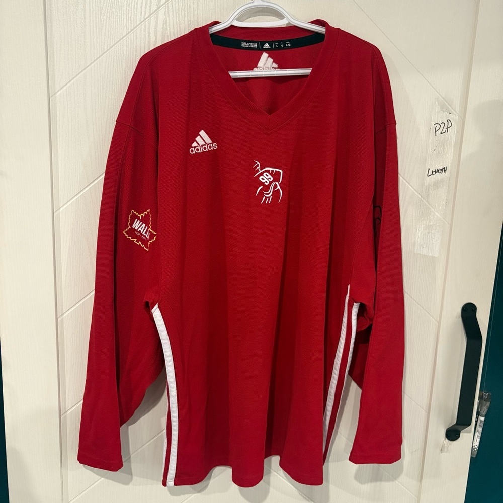 Adidas Wayne Gretzky 99 Hockey School Red Jersey Practice Shirt‎ Large XL P2P 27 - Picture 2 of 7